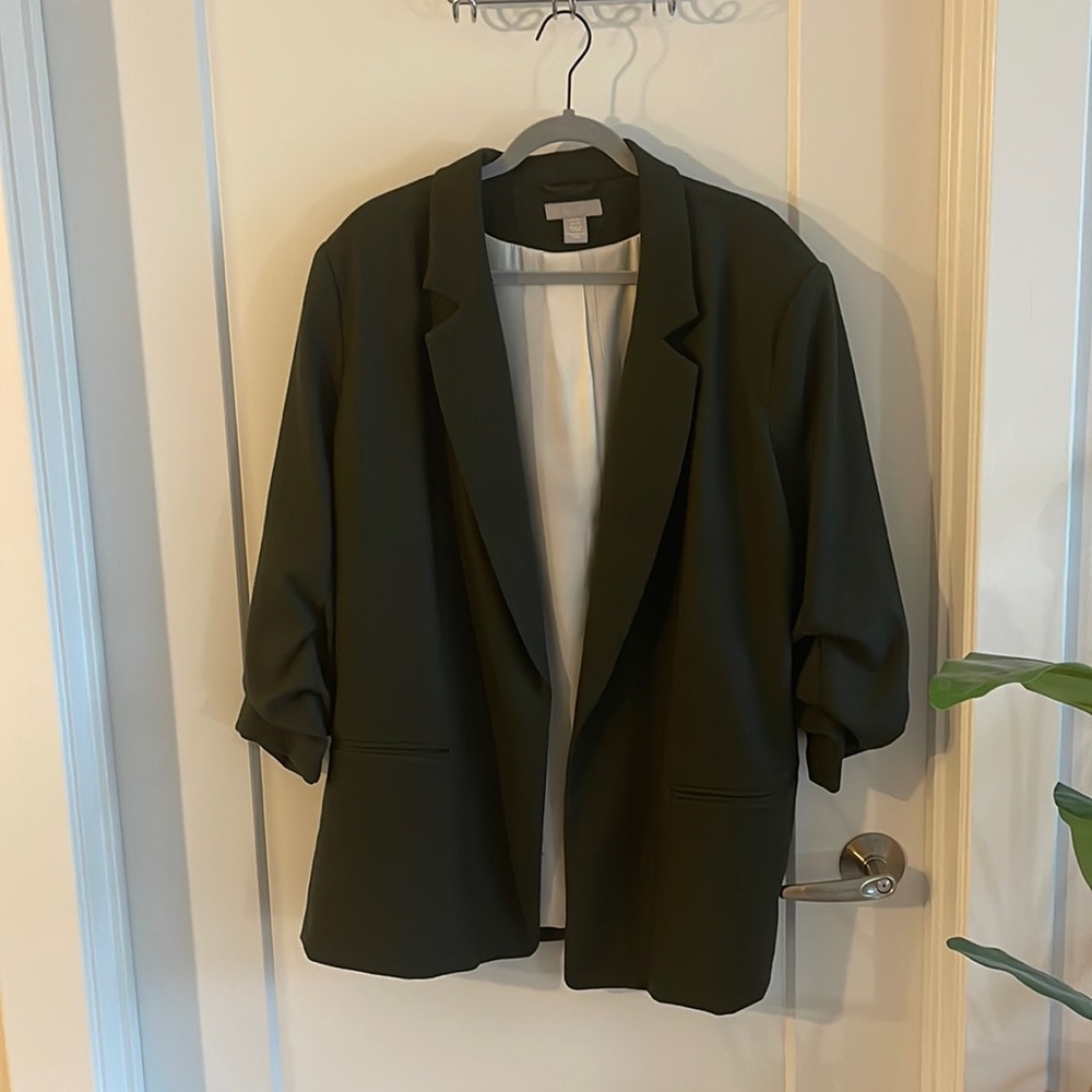 H&M dark green blazer